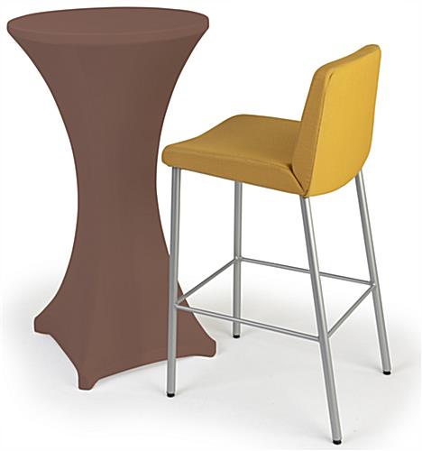 Brown cocktail table spandex cover with easy machine washable cleaning