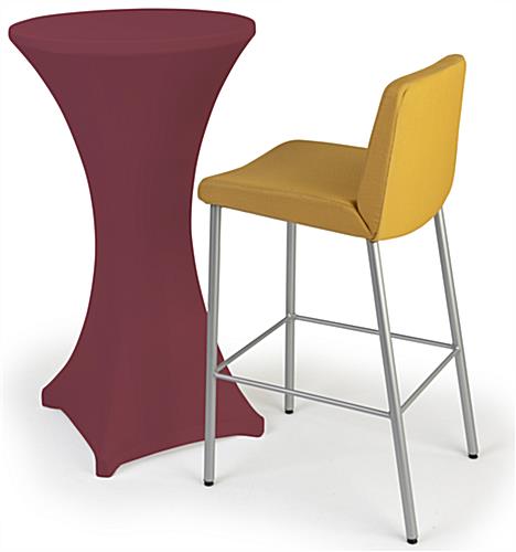 Cocktail table spandex cover with round surface top 