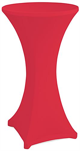 Red cocktail table spandex cover