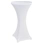 White cocktail table spandex cover