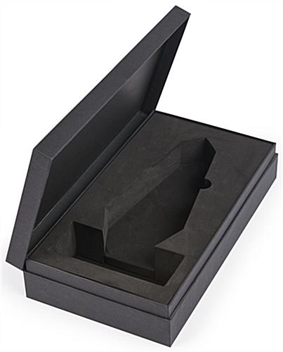Acrylic rectangle teardrop award with black custom fit gift box