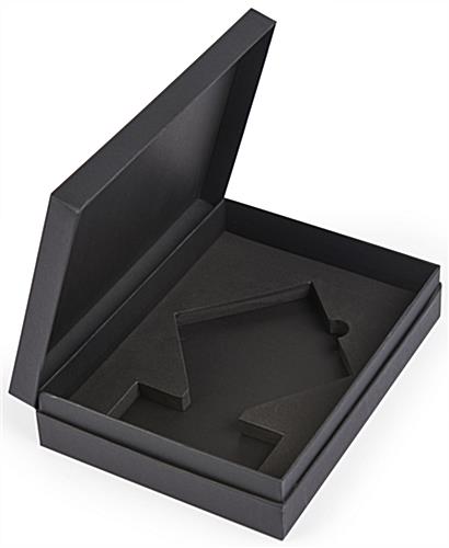 Square diamond recognition trophy includes custom fit black gift box