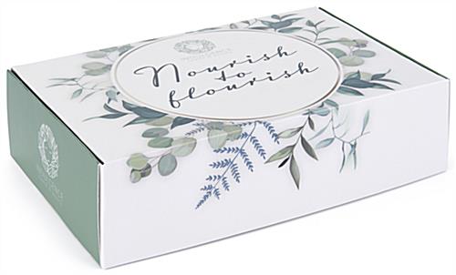 Custom-printed cardstock boxes with full-color artwork 