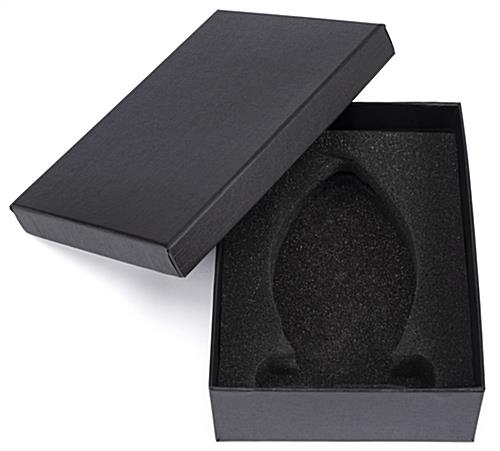 Custom glass recognition award with protective foam gift box