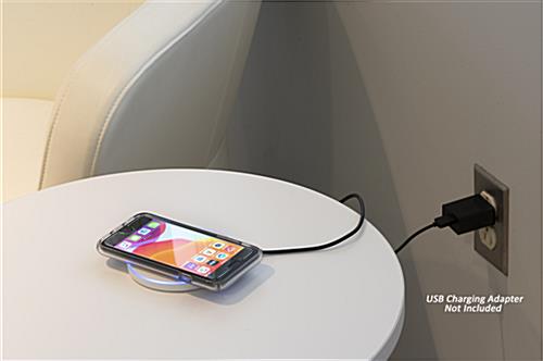 Branded Qi phone charging mat with foreign object detection 