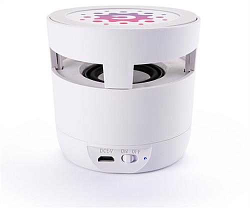Branded logo custom tech giveaway sample kit with Bluetooth speaker