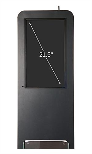 21.5" screen on charging station tower