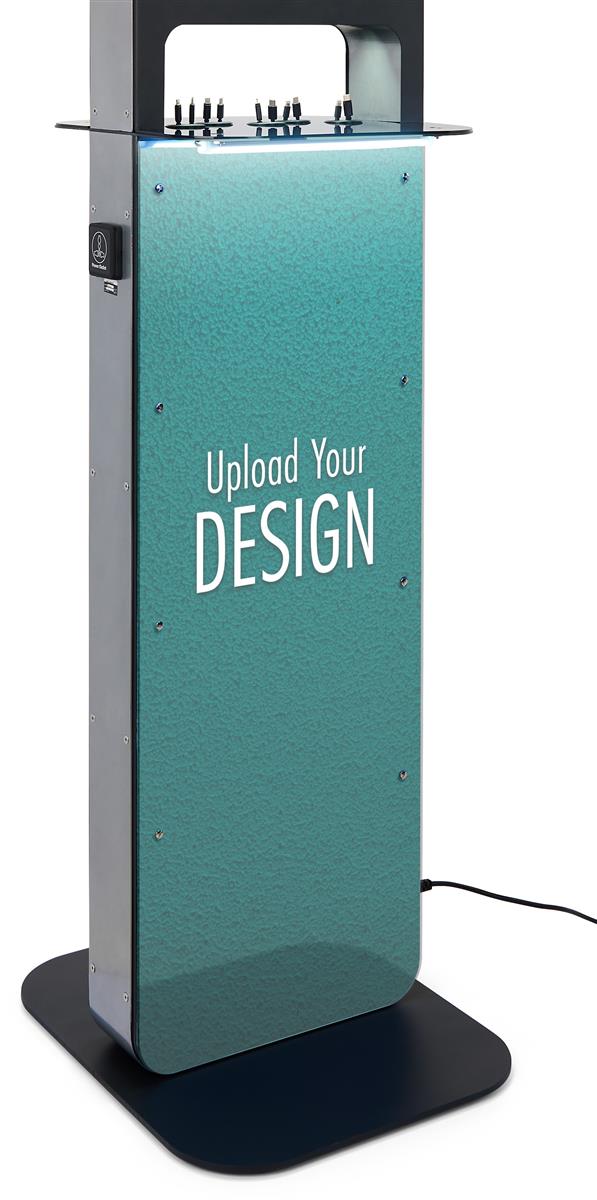 Replacement graphic for CHRFLMA series charging stations with full colored custom artwork
