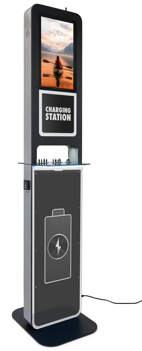 21.5" digital charging station with 2 universal power outlets