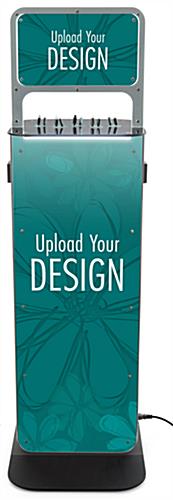 Phone charging station kiosk with personalization 