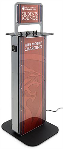 Phone charging station kiosk with 12 device charging capacity