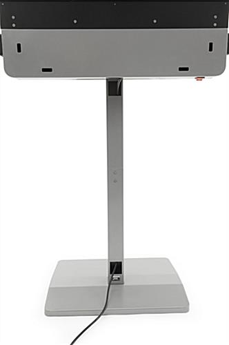 Charging station table with integrated cable management 
