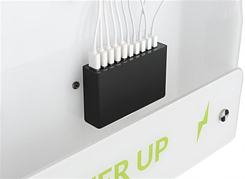 Mobile Phone Wall Charging Kiosk with 10 Port USB Hub