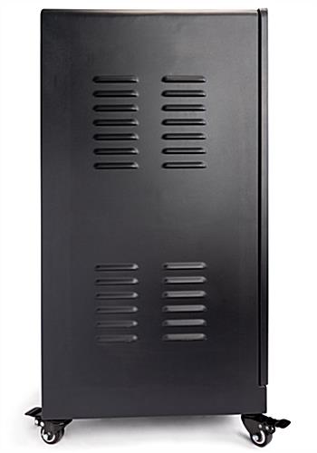 Charging cabinet with side vents for air circulation 