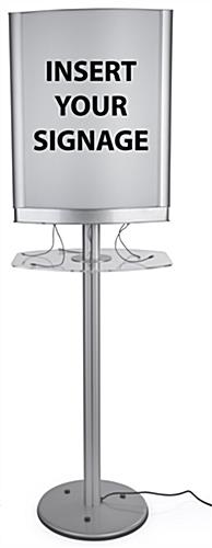 LED backlit snap frame light box charging station