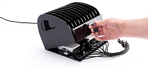Acrylic charging station for electronics for in-home or business use 