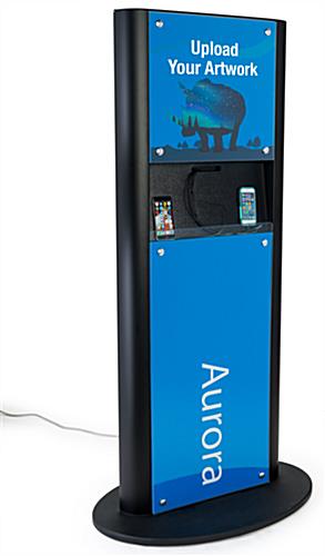 Modern advertising charging kiosk