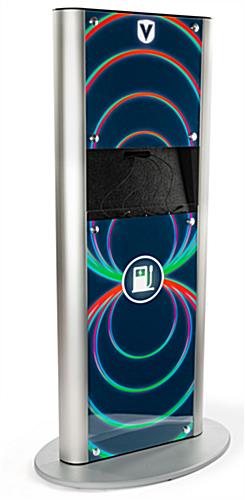 Custom power tower charging station with vivid full color graphics