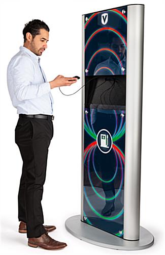 6-ft Silver power tower charging station