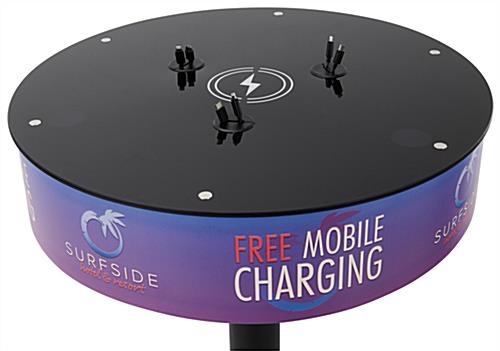 Mobile charging station with 3 lightning and 3 usb-c cords