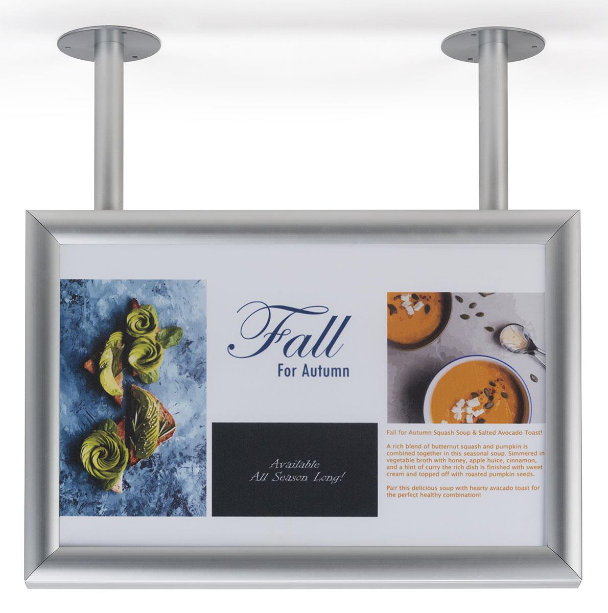 Ceiling Flange Wide Sign Display 17”w x 11”h