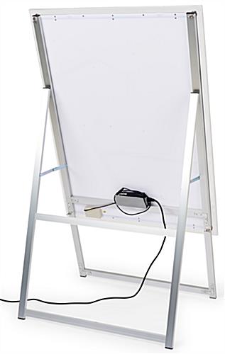LED sandwich board with wire management holder