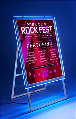 LED sandwich board with 7 light color options