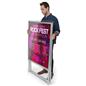 LED sandwich board with folding flat pack design for easy storage