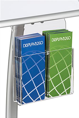 11" x 17" Silver Sign Stand with Literature Pocket and Brochure Divider