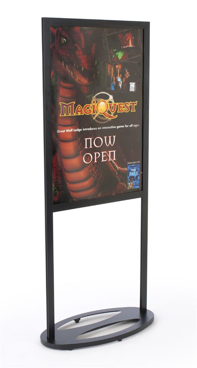 LXJYMX Poster Stand Advertising Stand Vertical Bevel Poster Display Stand Advertising Shelf Shop Poster Sign Stand Color : Gold 