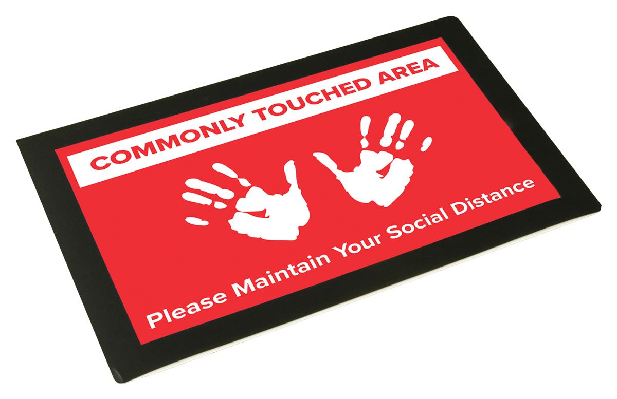 Social Distancing Countertop Mat 17" x 11" Sign Insert