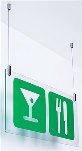 Cable Hanging Kit Displays Signs Overhead