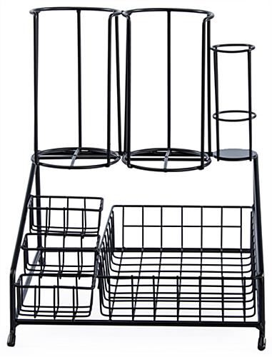 Black Acrylic Condiment Holder,Acrylic Condiment Dispenser Tea Sugar