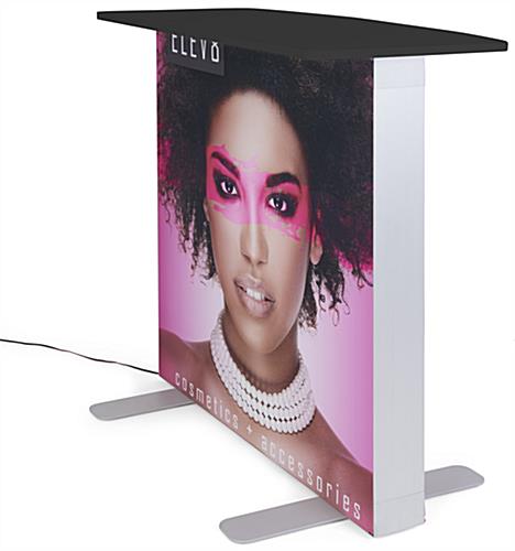 Lightbox pop up counter with slim profile 