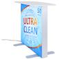 Lightbox pop up counter with front and back sided signage 