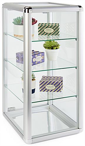 14.0 inch x 27.0 inch aluminum frame glass counter showcase
