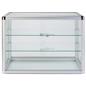 Aluminum frame glass counter showcase with 2 tiers 