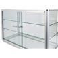 Aluminum frame glass counter showcase with a lock in the back 