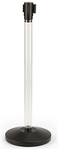 Seasonal printed stanchion with clear post