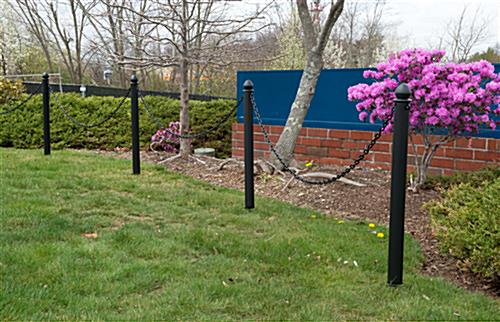 Plastic Ground Post Stanchions with C-Hooks