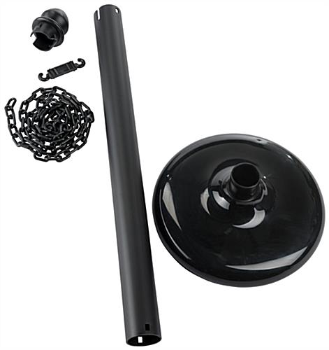 Black Plastic Chain Stanchions with 6.5' Rope