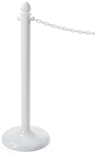 Lightweight White Plastic Chain Rope Stanchions