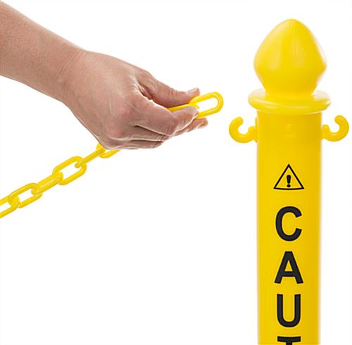 Plastic Caution Posts with C-Hooks
