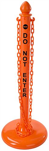 Outdoor Orange Stanchion Safety Post & Chain Kit