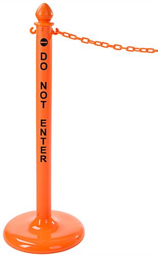 Lightweight Orange Stanchion Safety Post & Chain Kit