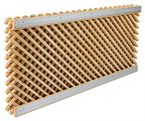 Z-bars included for designer wooden lattice slatwall
