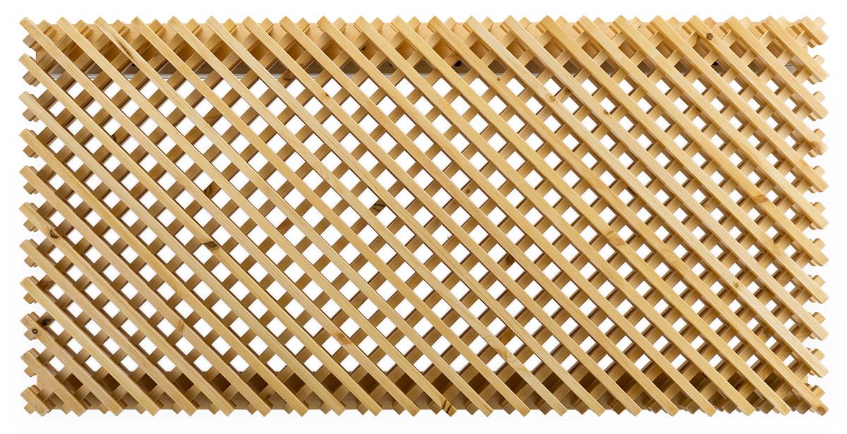 Designer Wooden Lattice Slatwall 4 Layer Natural Lumber