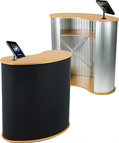 Pop Up Counter with Black iPad Holder