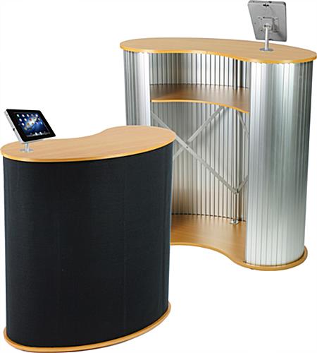 Pop Up Counter with iPad Holder in Silver