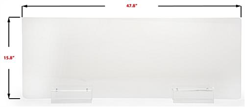 Clear acrylic cubicle extender with rounded corners